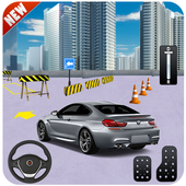 jalan mobil parkir 3D kesenangan icon