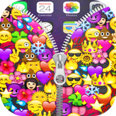 Emojis Zipper Lock Screen icon