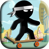 Stickman Skateboard icon