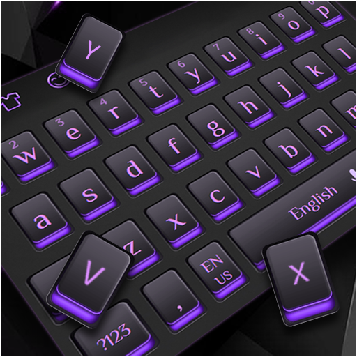 Black Purple Light Keyboard icon