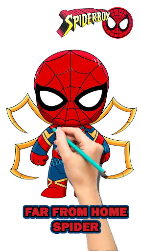 Draw Spider : How to Draw Spider Boy Step by Step screenshot 5