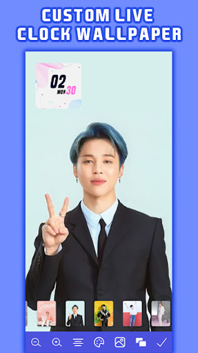 BTS Jimin Clock Live Wallpaper screenshot 5