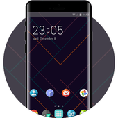 Theme for Infinix Note 4: Abstract Dark Red Neon icon