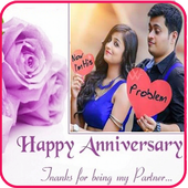 Happy Wedding anniversary photo frames icon