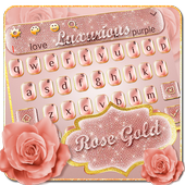 Luxurious Rose Gold Keyboard Theme icon