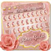 Tema Keyboard Rose Gold Mewah