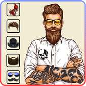 Beard Man Photo Editor -Tattoos & Hairstyle on 9Apps