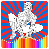 coloring spiderman game icon
