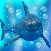 Angry Shark Under Water Waves icon