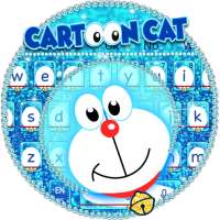 Blue Cartoon Cat Keyboard Theme