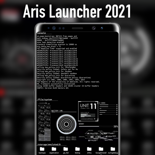 Aris Launcher - Iris Hacker Style Theme icon