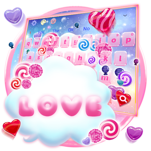 Colorful Love Pastel Keyboard Theme icon