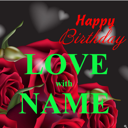 Happy Birthday GIFs with Name &amp; Love Roses Sticker icon