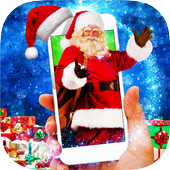 Santa in Phone icon