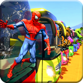 Superhero Bus Racing Stunts Drive: Top Speed Game icon