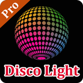 Disco light with flashlight icon