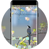 Look up to the sky beautiful bird theme icon