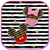Cute Mouse Glitter bow Theme icon