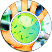 Microbes On Hand Photo Joke icon