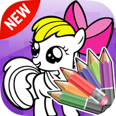 Coloring book Little Pony icon