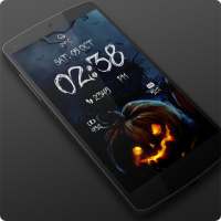 Halloween Spooky Digital Clock Live Wallpaper on 9Apps