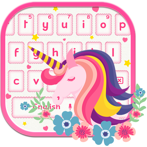 Pink Unicorn keyboard Theme icon