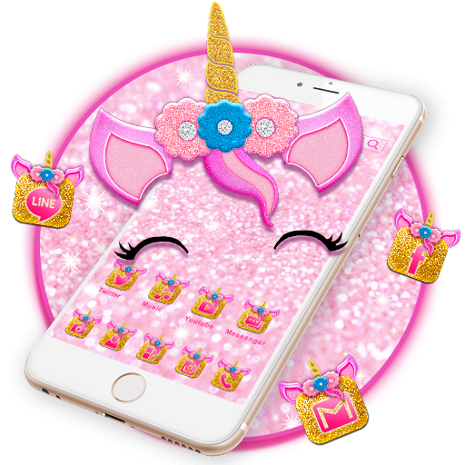 Bling Unicorn Themes HD Wallpapers 3D icons icon