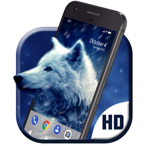 Galaxy ice wolf live wallpaper icon