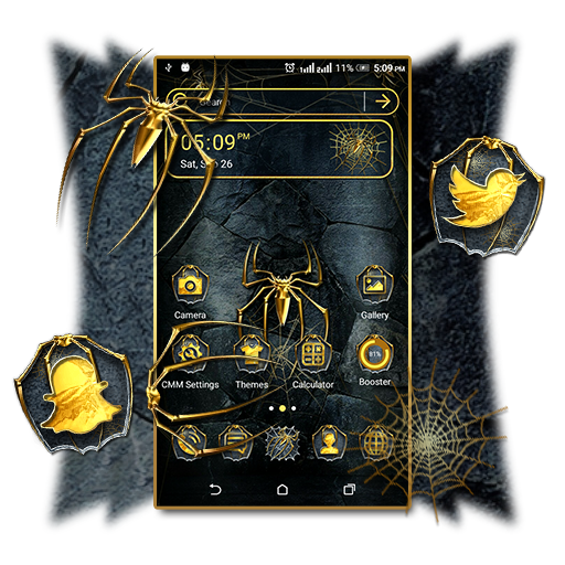 Golden Spider Theme Launcher icon