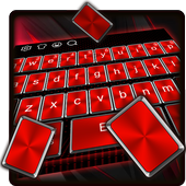 Teclado negro al rojo vivo icon