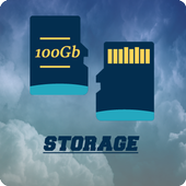 100 GB storage SD icon