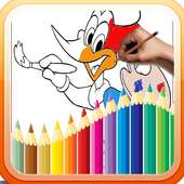 woodpecker coloring pages game free on 9Apps