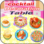 ikon permainan dekorasi meja untuk permainan perempuan