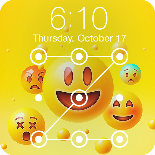 Yellow Emoticon Smiley Emoji HD Lock Security icon