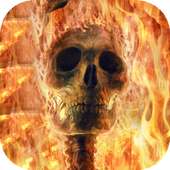 Fiery skeleton live wallpaper on 9Apps