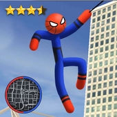 Spider Stickman Rope icon