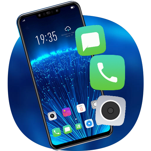 Theme For Black Blue Tech Shiny Light Launcher icon