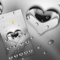 Silver Crystal Heart Romantic Theme on 9Apps