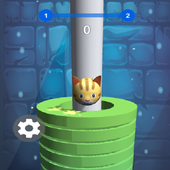 Pet cat ball game icon