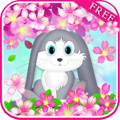 Flowers Cute Bunny Live Wallpaper icon