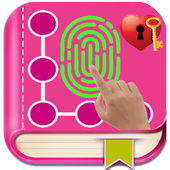Pink Glitter Diary With Fingerprint Lock أيقونة