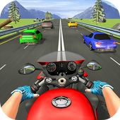 Crazy moto bike rider - heavy traffic bike racing icon