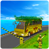Army Camouflage Bus Driving 3D 2018 icon