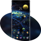 Tech theme Macro universe icon