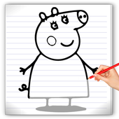 drawing peppa pig game icon