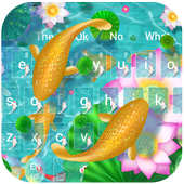 Grüne Lotus Fisch Tastatur icon