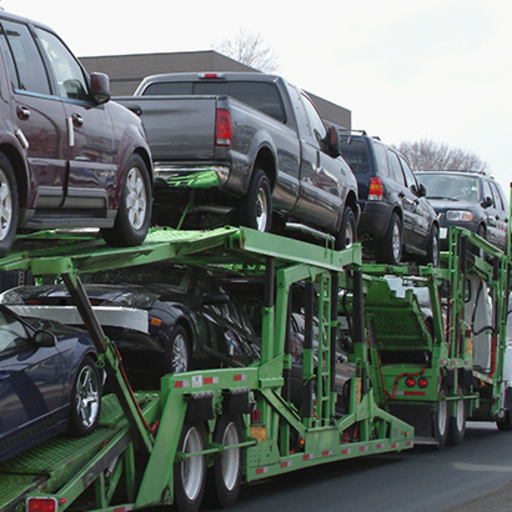 Car Transport Trailer Truck 3D icon