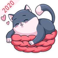 Cat Cute Cartoon Stickers WAStickerApps
