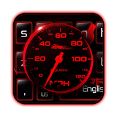 Red Speedmeter Keyboard icon