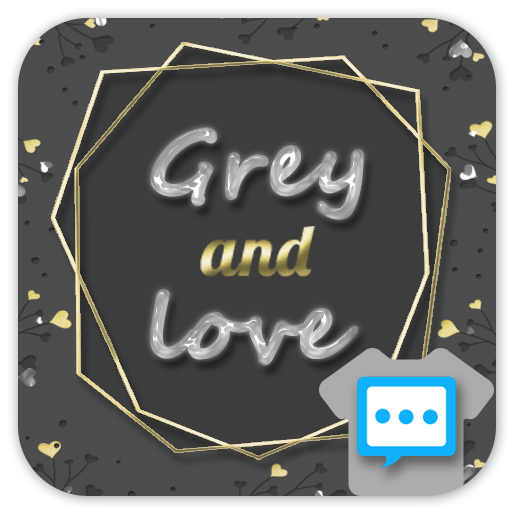 Grey love skin for Next SMS icon